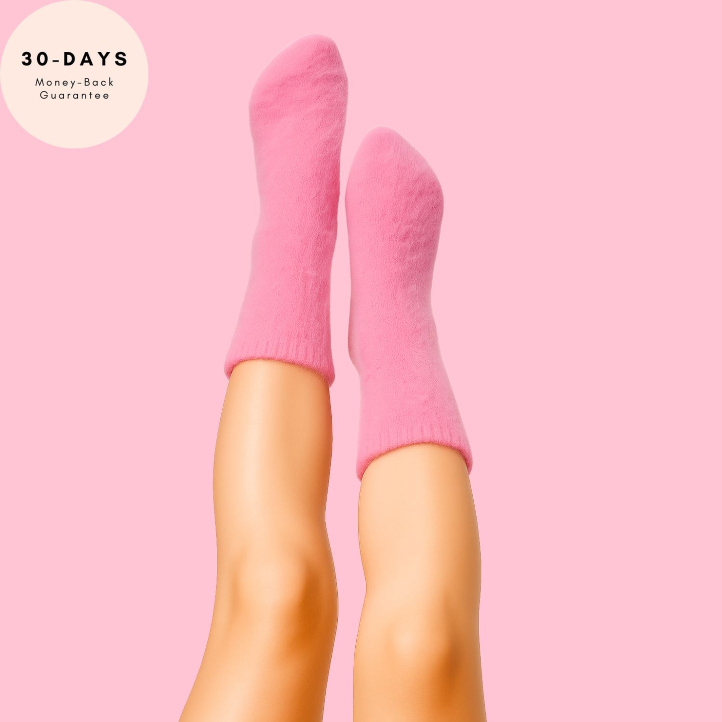 Lounge Luxe – Mid-Calf Fuzzy Socks (Hot Pink)