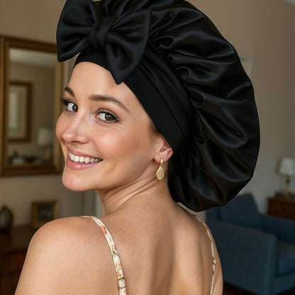 Luxury Double-Layered Bonnet – Silky Night Protection for Hair